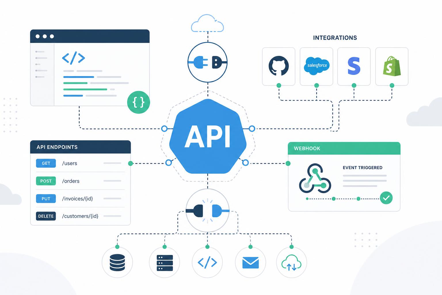 Integrations & developer illustration