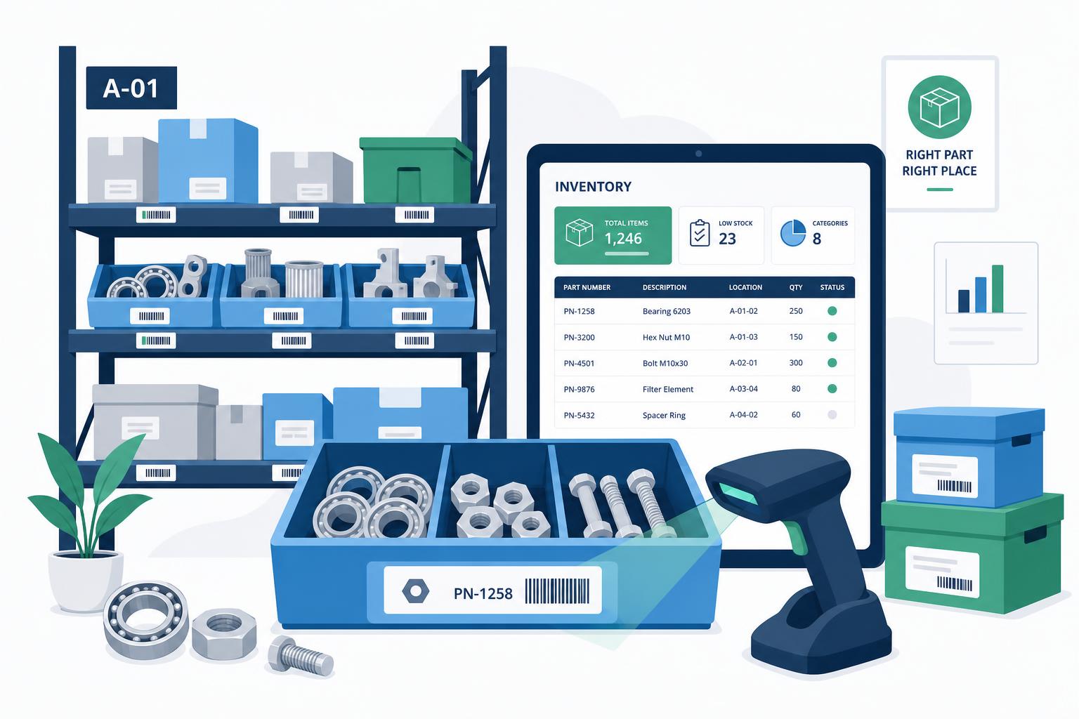 Parts & inventory illustration