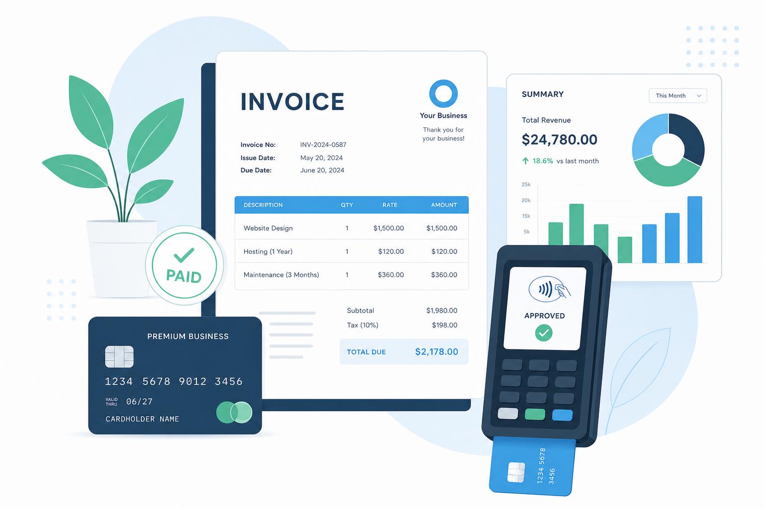 Payments & invoicing illustration