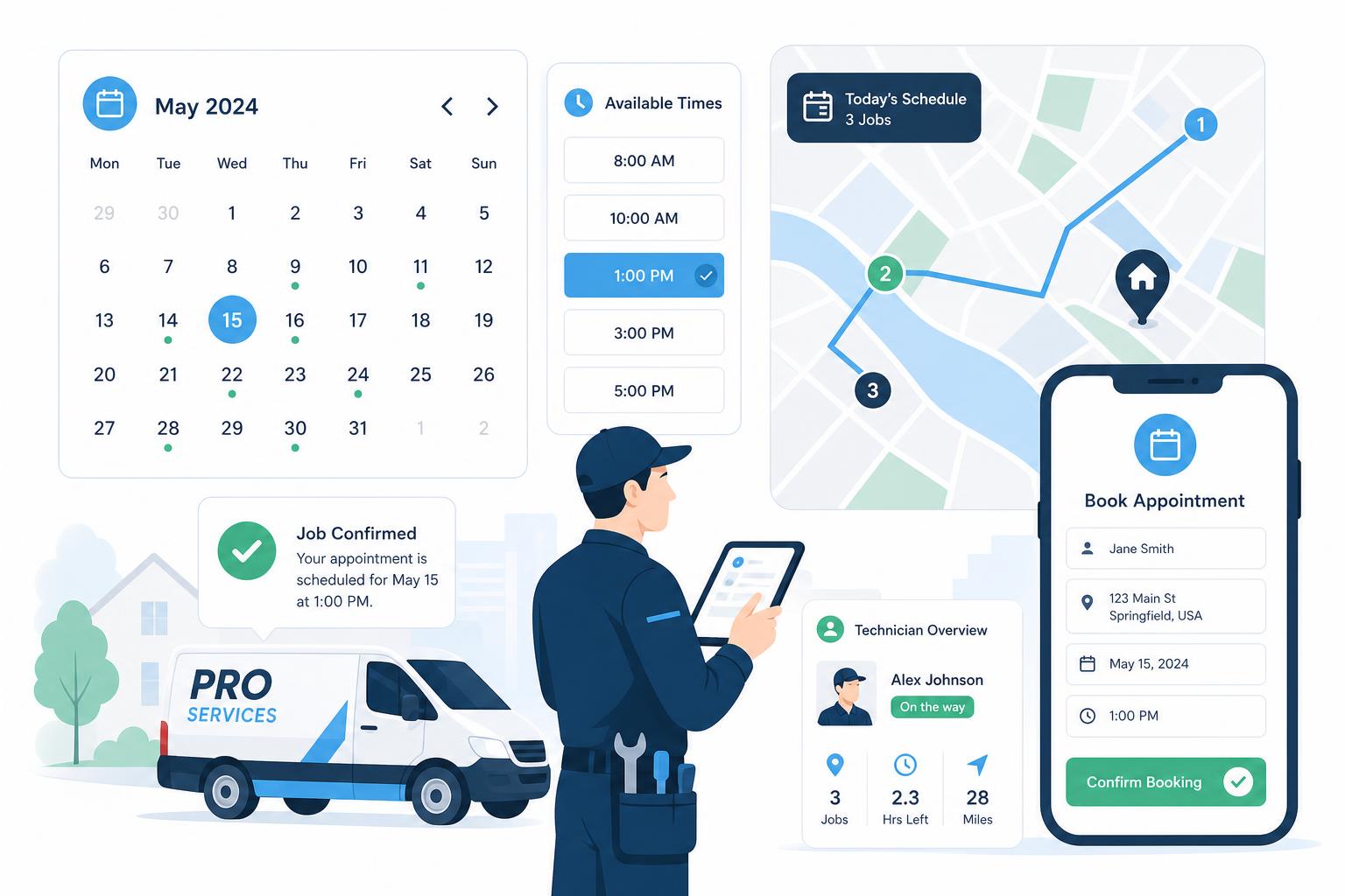 Scheduling & dispatch illustration